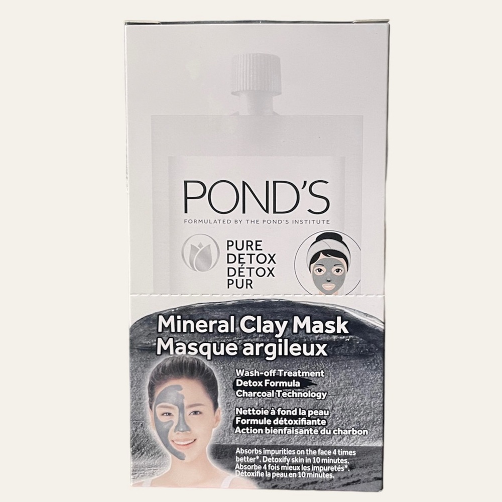 Pond's Pure Detox Mineral Clay Mask - 6pcs x 0.28oz/8g